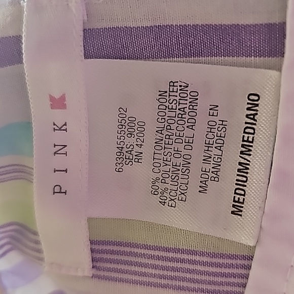 Vintage Kmart Short Sleeve Front Snap Striped  Housecoat Women's Size Medium - Picture 15 of 16